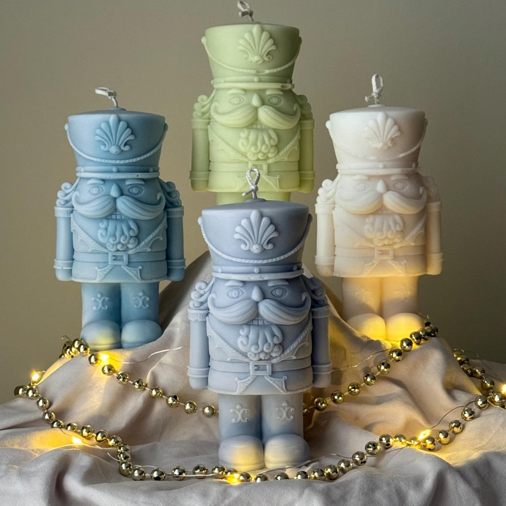 Handmade Nutcracker Candle: Christmas Home Decor
