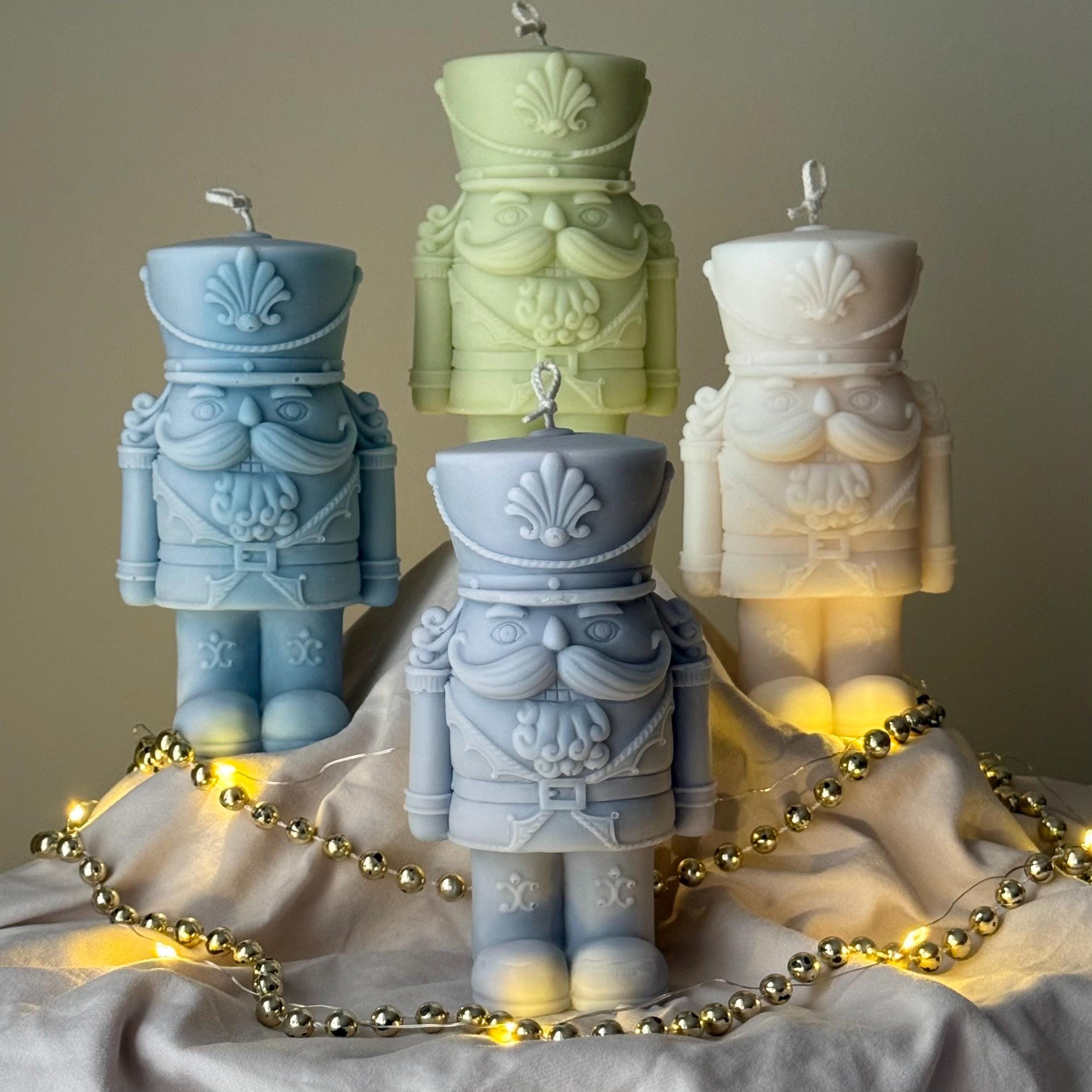 Handmade Nutcracker Candle: Christmas Home Decor