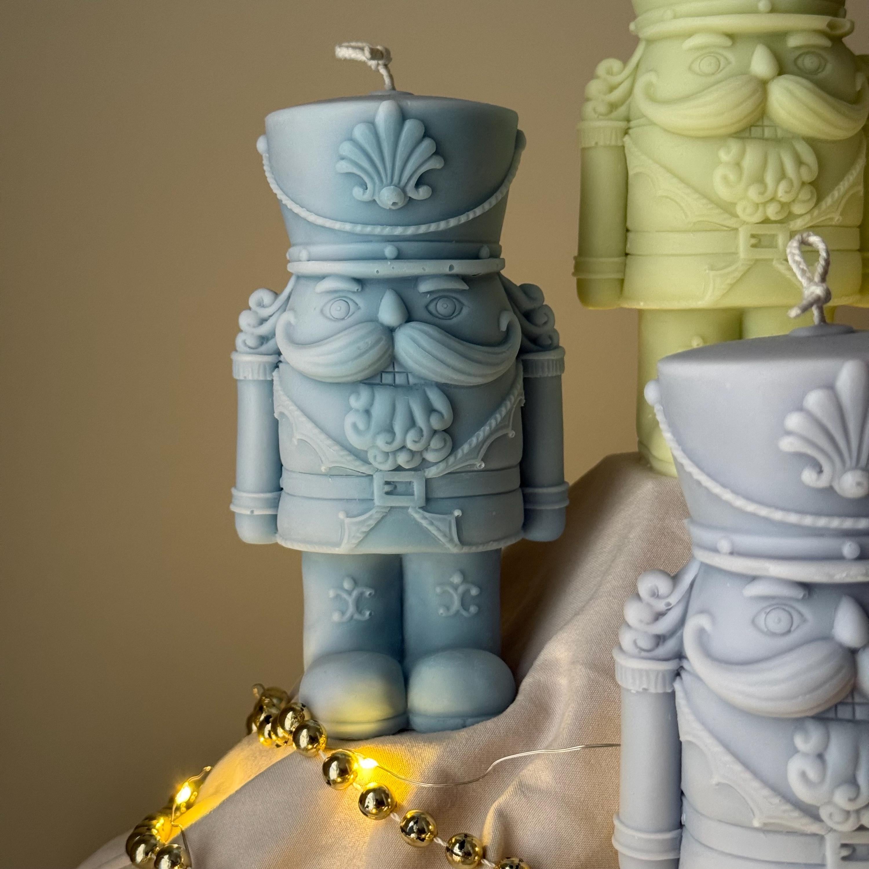Handmade Nutcracker Candle: Christmas Home Decor