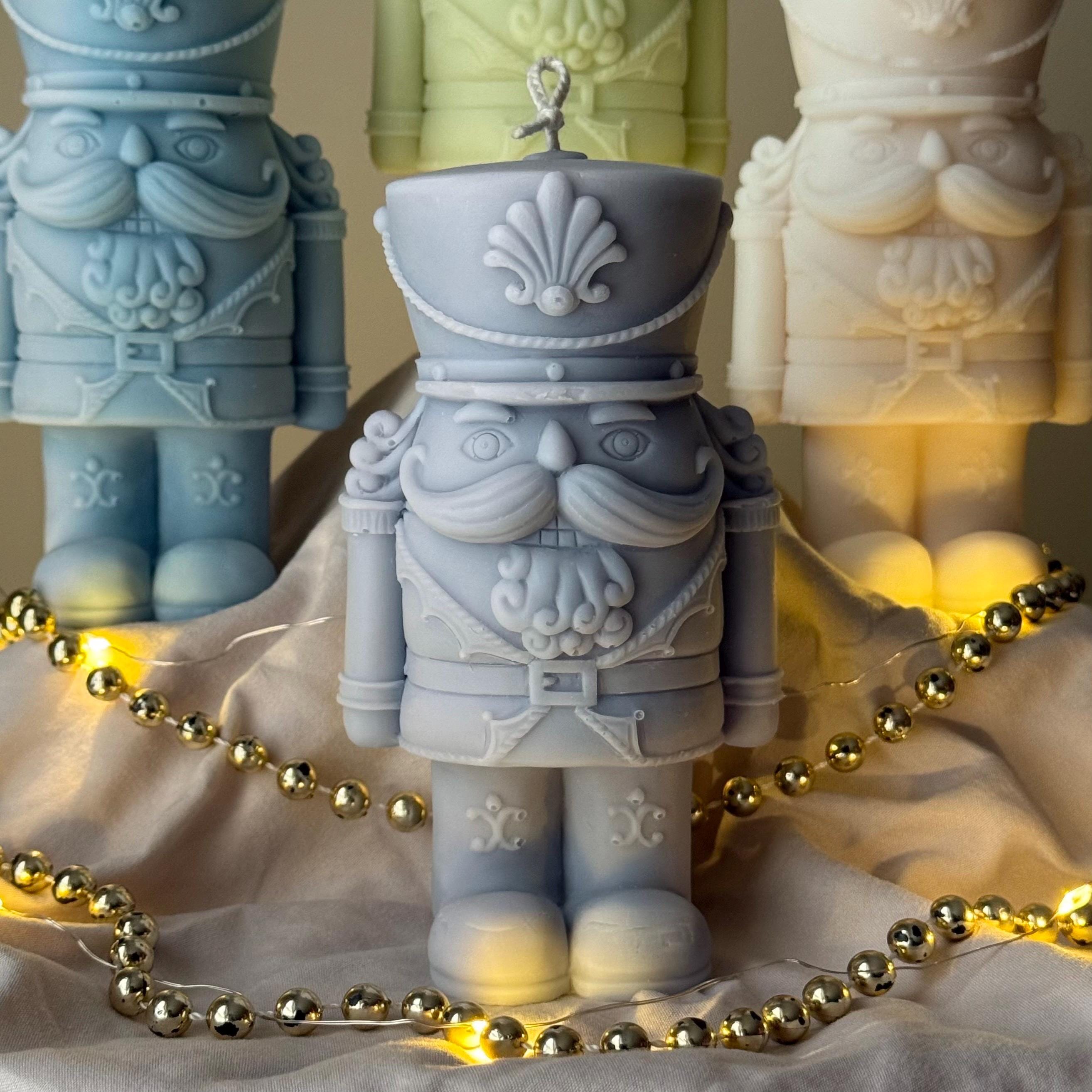 Handmade Nutcracker Candle: Christmas Home Decor