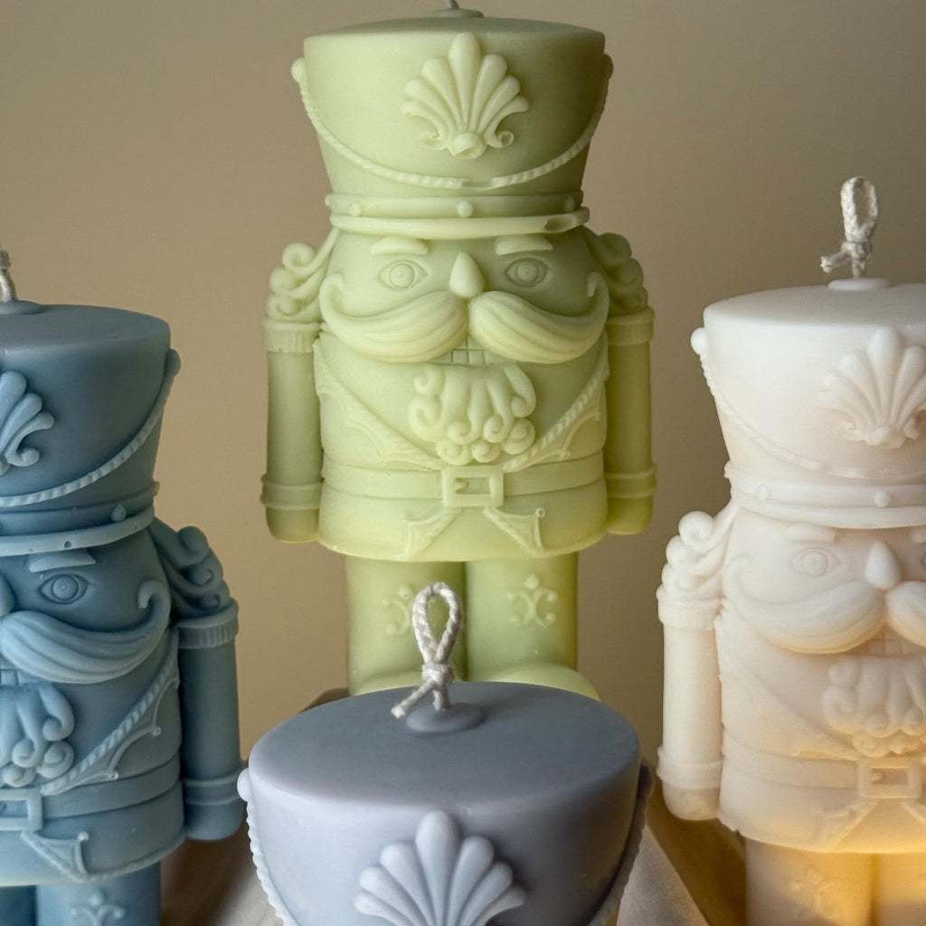 Handmade Nutcracker Candle: Christmas Home Decor