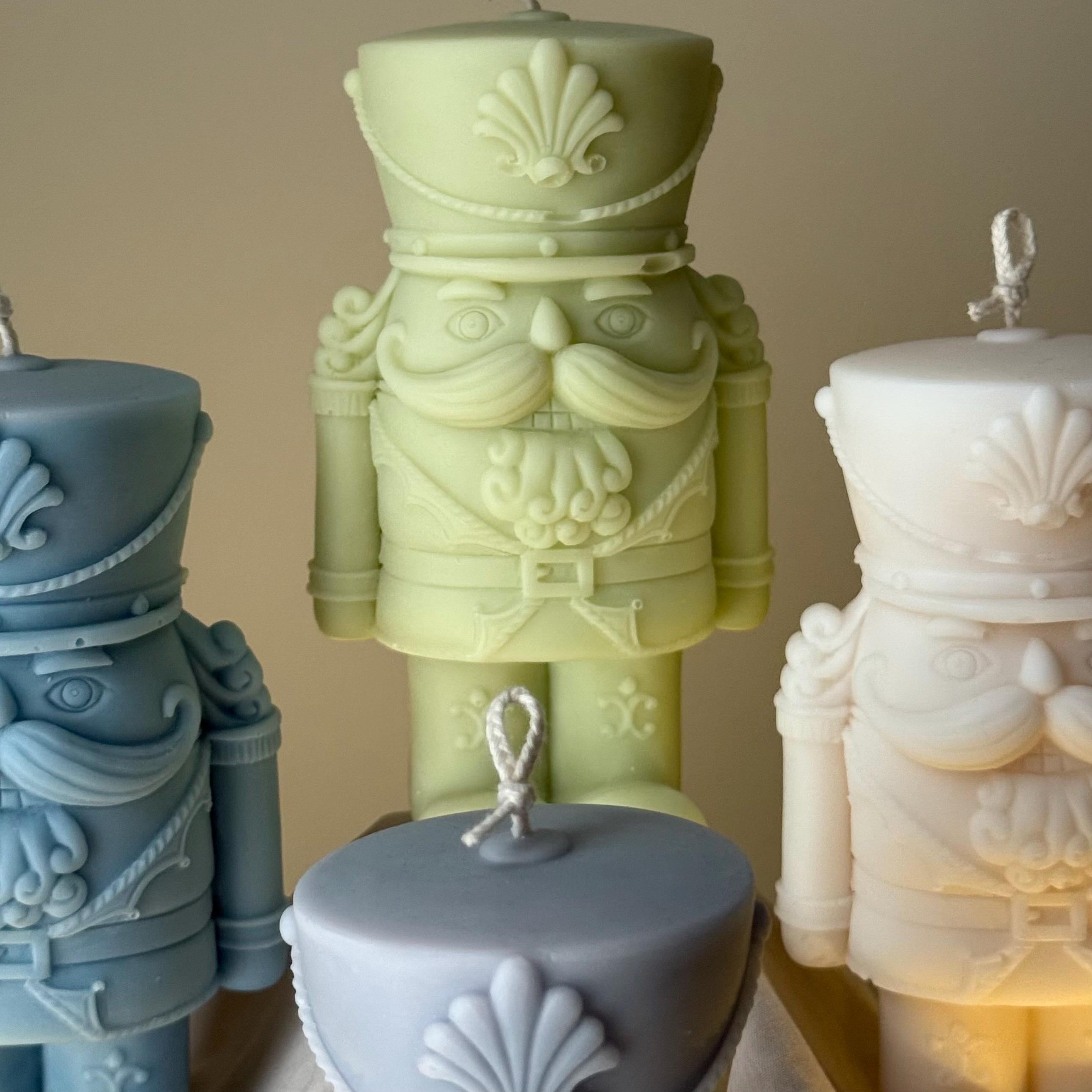 Handmade Nutcracker Candle: Christmas Home Decor