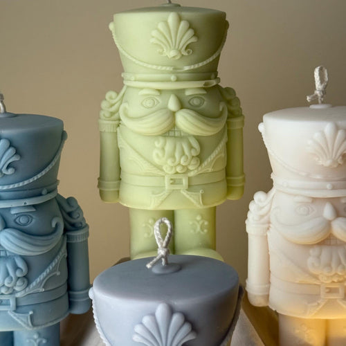 Handmade Nutcracker Candle: Christmas Home Decor