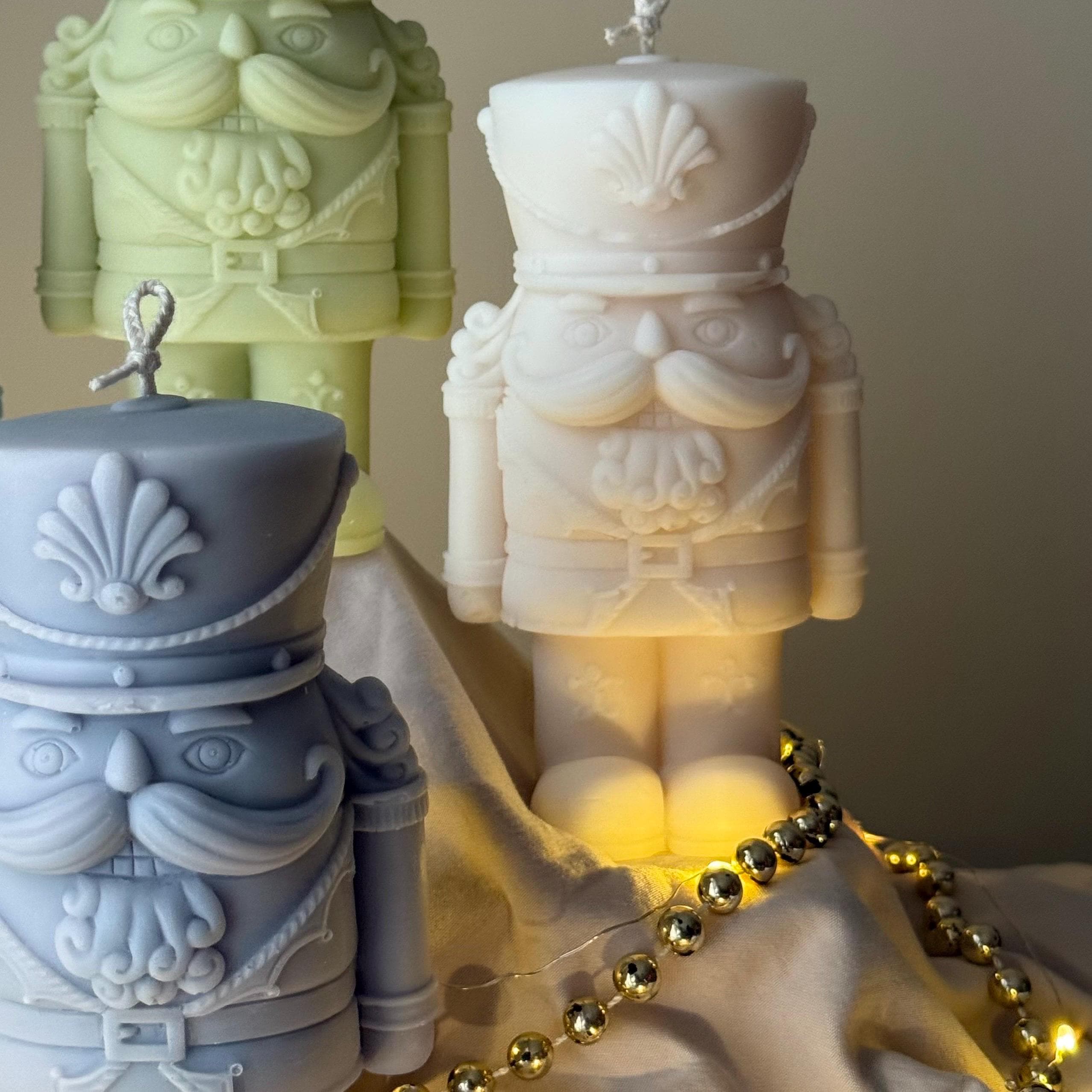 Handmade Nutcracker Candle: Christmas Home Decor